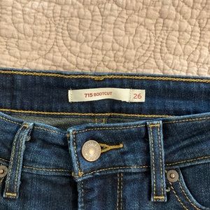 Levi’s 715 Bootcut. Size 26. Inseam 30”.